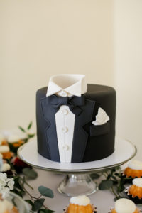 Unique Custom Tuxedo Shaped Grooms Cake | Tampa Bay Wedding Photographer Lifelong Photography Studio | Wedding Cake The Cake Girl