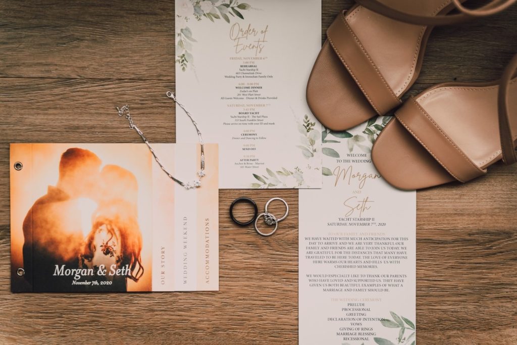 Greenery Watercolor Print Wedding Invitation Suite, Custom Photo Save the Date | Tampa Bay Wedding Photographer Bonnie Newman Creative