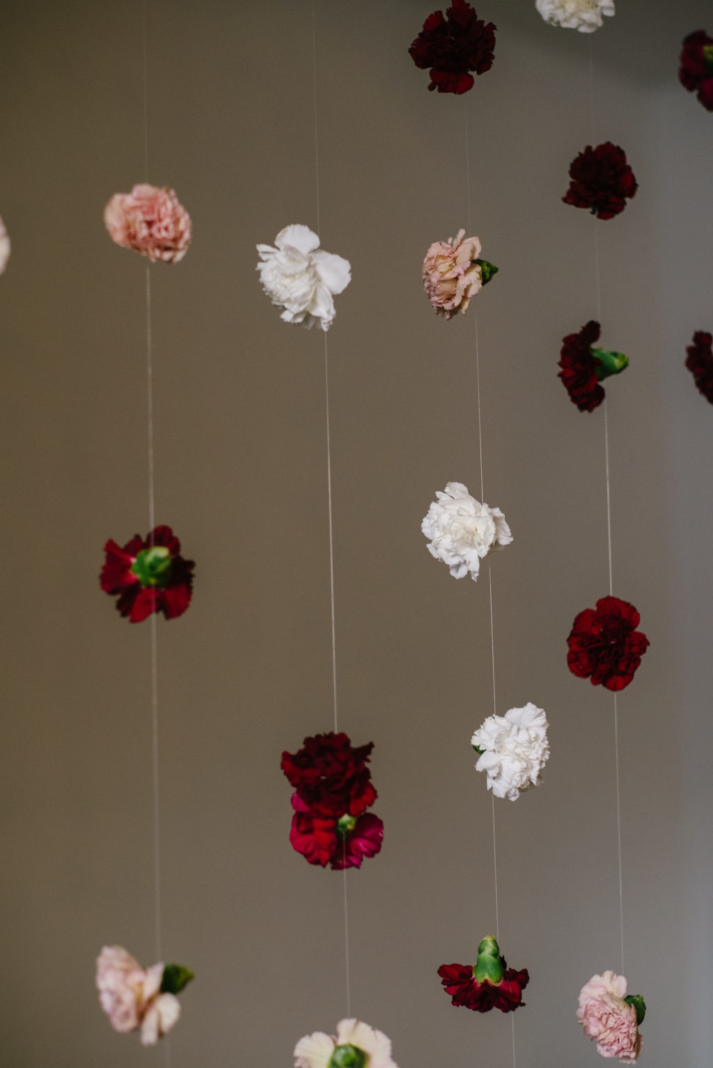 Hand Strung Hanging Ceremony Floral Ceremony Backdrop Decor | South Tampa Wedding Florist Brides N Blooms Wholesale Designs