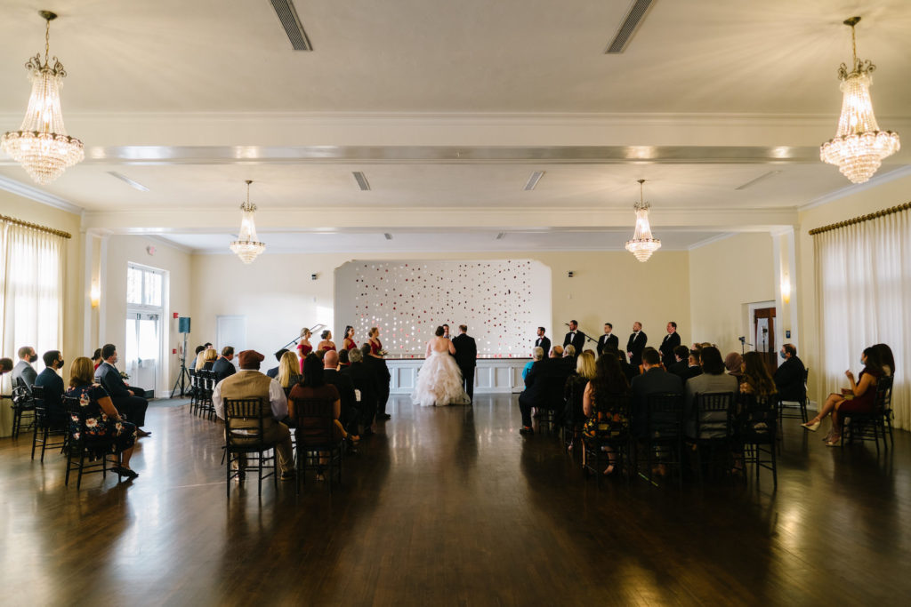 Hand Strung Hanging Ceremony Floral Ceremony Backdrop Decor | South Tampa Wedding Florist Brides N Blooms Wholesale Designs | Historic Venue The Orlo