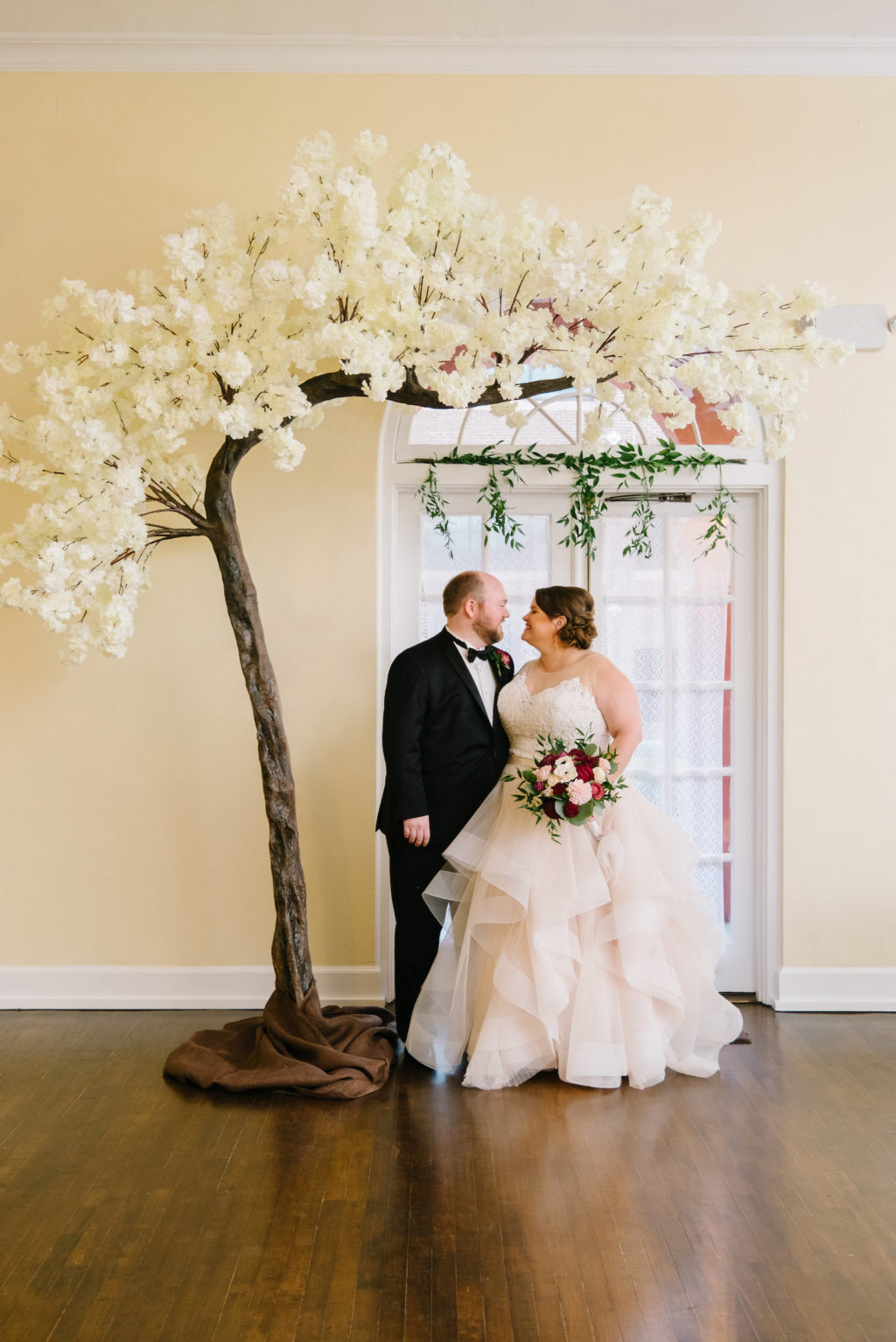 White Tree Wedding Indoor Ceremony Decor | South Tampa Wedding Florist Brides N Blooms Wholesale Designs