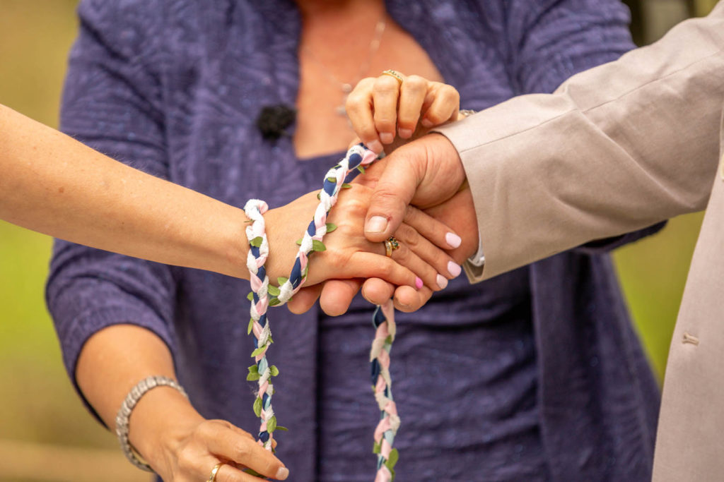 DIY Backyard Tampa Bride and Groom Wedding Unity Rope Ceremony