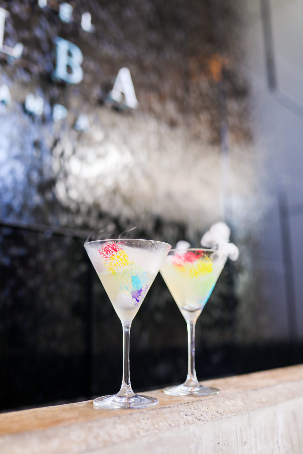 Gay Pride LGBTQ+ Wedding Martini Cocktails with Rainbow Colors | Tampa Bay Wedding Planner Stephany Perry Events