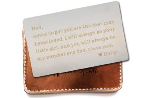 Personalized Wallet Insert Wedding Gift for Father's Day