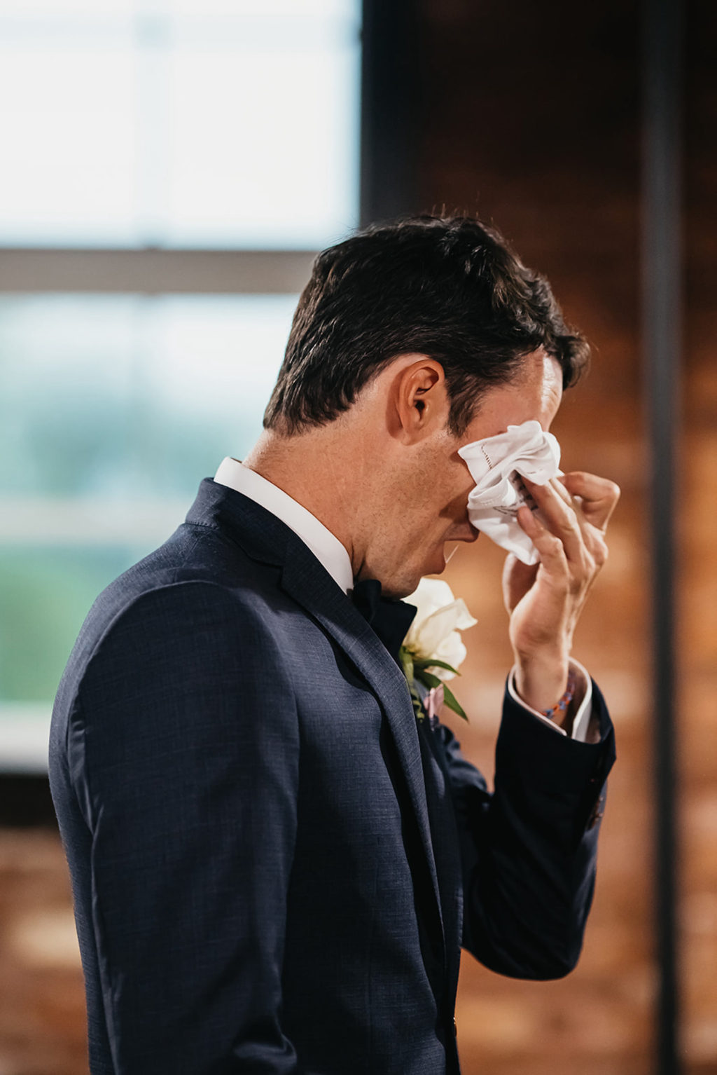 Florida Groom Sees Bride During Wedding Ceremony, Wipes Tears At Alter