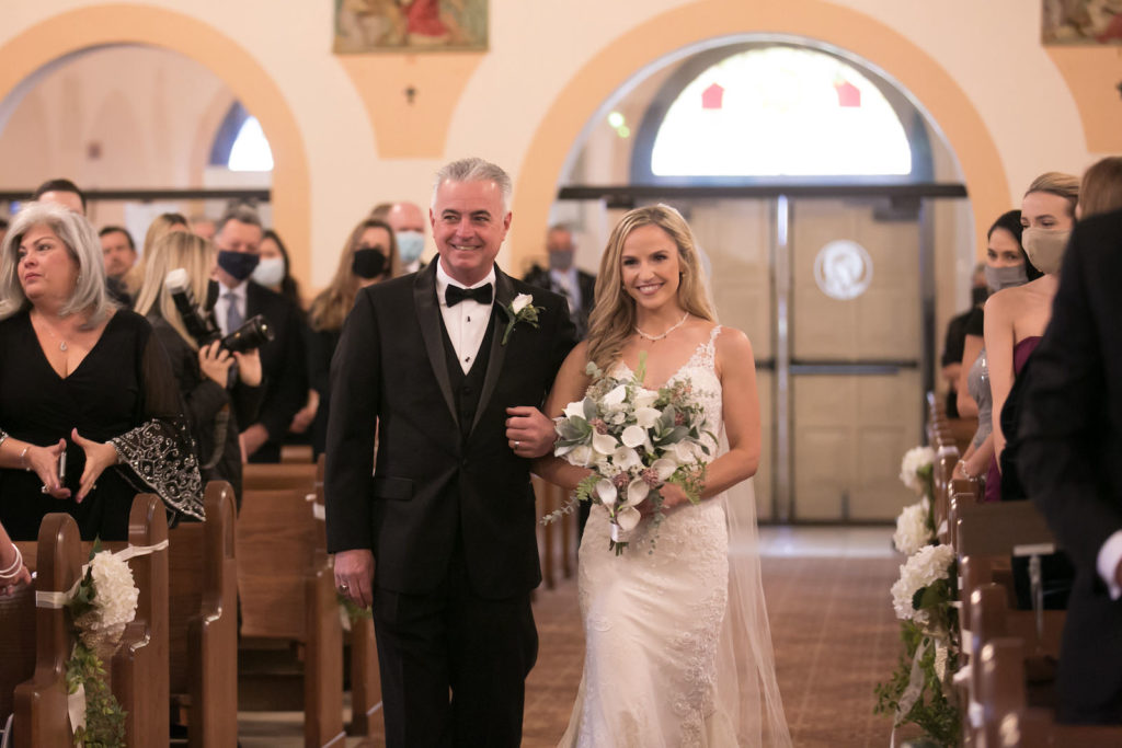 Father Walking Bride Down the Aisle | Tampa Wedding Ceremony Portrait | Tampa Wedding Photographer Carrie Wildes Photography