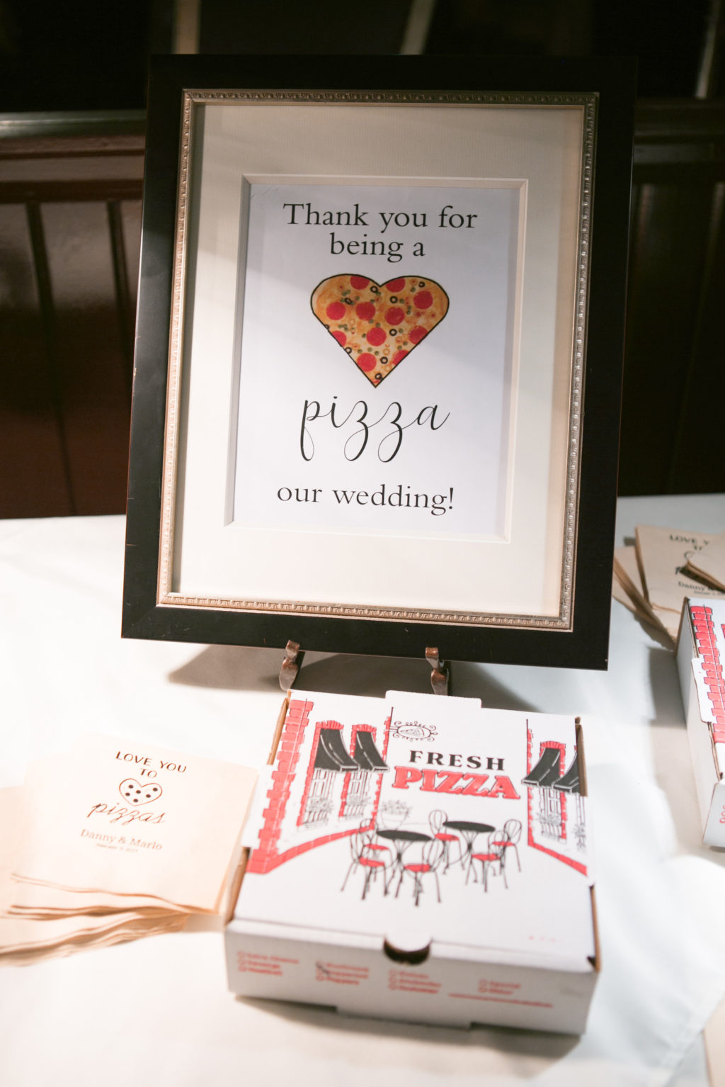 Unique Wedding Party Favors | Pizza Theme Wedding Details