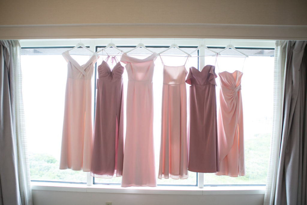 Pale Pink and Mauve Bridesmaids Dresses | Tampa Bridesmaids Wedding