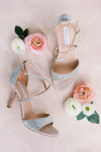 Elegant Blush Pink and Ivory Bridal Details and Accessories, Florida Open Toed Wedding High Heels, Chelsea & Violet, Mary Rhinestone Embellished Pointed Toe Pumps | Tampa Bay Wedding Florist Bruce Wayne Florals