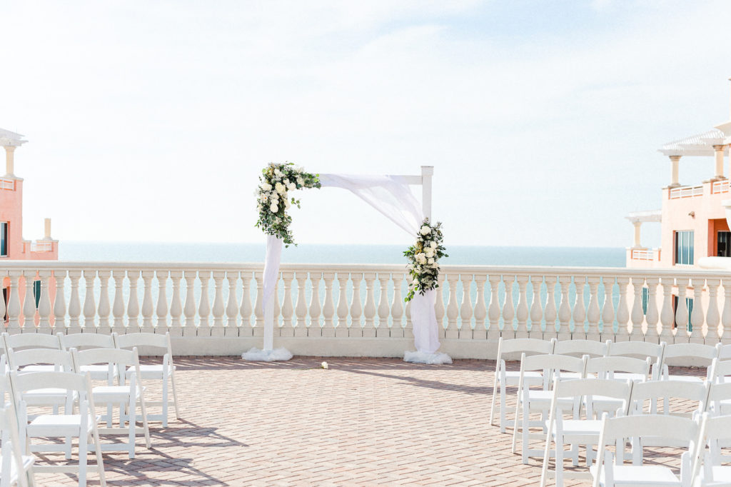 Elegant Wedding Arch for Rooftop Ceremony | Hyatt Regency Clearwater Wedding Venue