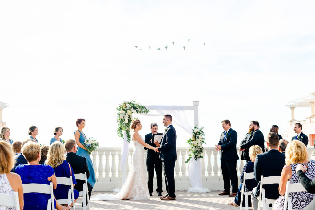 Beach View Wedding Vows Exchange | Florida Weddings Hyatt Regency Clearwater Beach