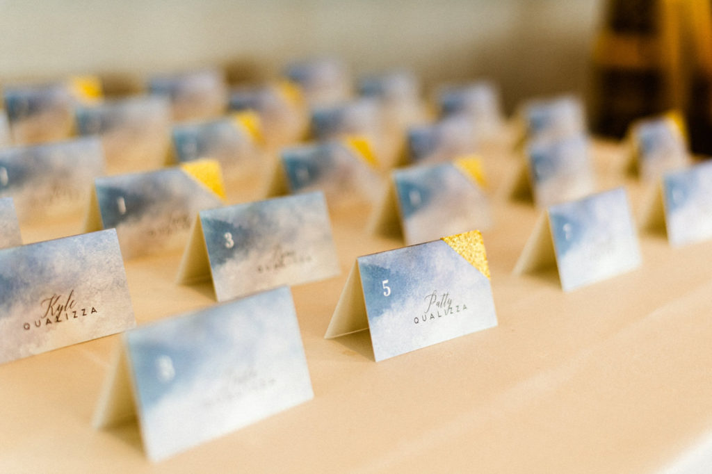 Place Cards for Wedding Reception | Reception Details for Elegant Beach Front Florida Wedding