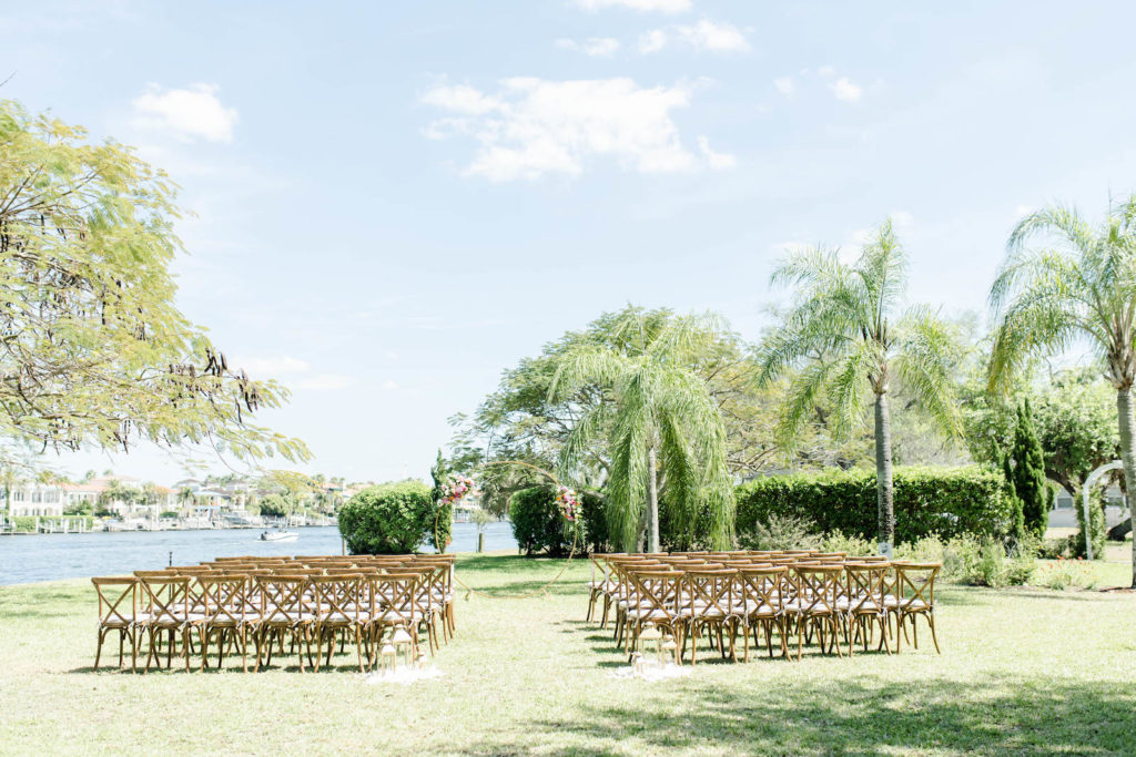 Waterfront Pink Spring Tampa Wedding | Davis Islands Garden Club