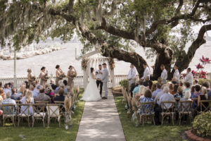 Intimate Waterfront Boho Wedding Ceremony | Sarasota Wedding Planner Kelly Kennedy Weddings and Events | Palmetto Riverside Bed and Breakfast