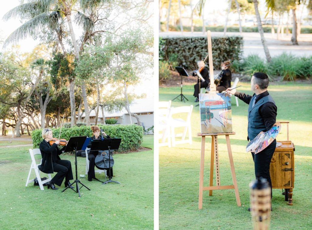 Wedding Ceremony Entertainment, Violinists, Cellists, Live Painter | Tampa Bay Wedding Venue The Resort at Longboat Key Club