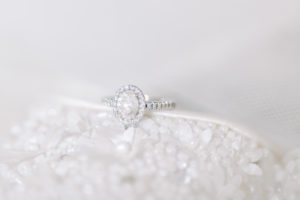 Oval Diamond Engagement Ring with Halo | Tampa Bay Wedding Photographer Kera Photography