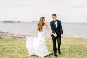 Florida Bride and Groom Outdoor Waterfront Wedding Photo | Tampa Bay Wedding Photographer Kera Photography | Wedding Hair and Makeup Femme Akoi Beauty Studio