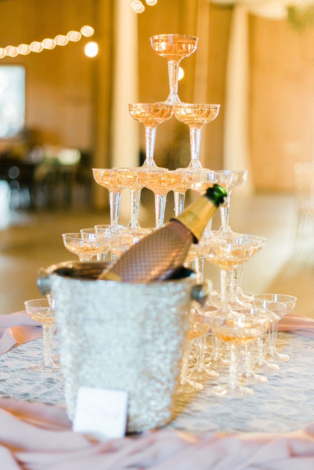Champagne Wedding Tower | Wedding Food and Beverage Ideas