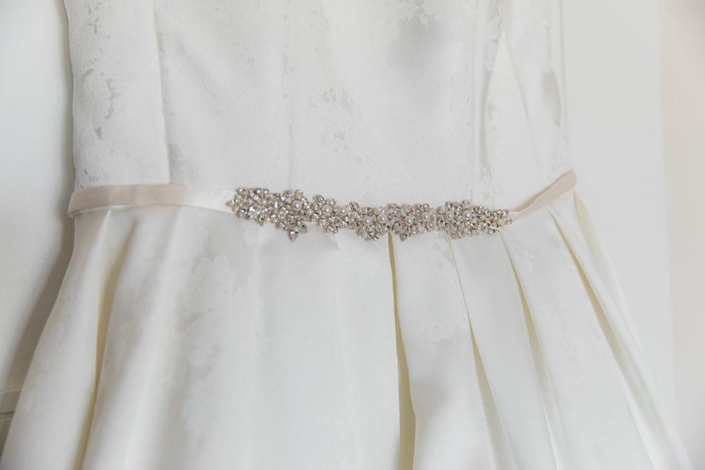 A-Line Wedding Dress with Rhinestone Belt