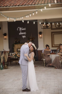 Bride and Groom First Dance Wedding Portrait | Palmetto Riverside Bed and Breakfast