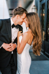 Romantic Classic Bride and Groom in Black Tuxedo Wedding Photo | Tampa Bay Wedding Photographer Kera Photography | Wedding Hair and Makeup Femme Akoi Beauty Studio