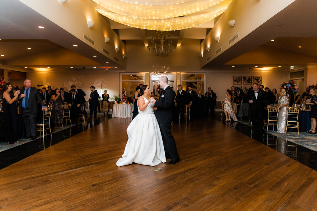 Bride and Groom Wedding Reception First Dance to Live Band | Tampa Wedding Venue The Resort at Longboat Key Club