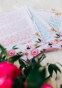 Wedding Day Written Vows | Couples Weeding Vows Written on Paper in Colorful Ink