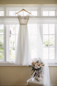 Lace Illusion Wedding Dress with Beaded Belt Detail and Flowy Train | Paloma Blanca, Overskirt Hayley Paige