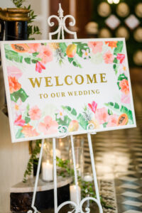 Tropical Colorful Floral Welcome Wedding Sign | Tampa Bay Wedding Planner Eventfull Weddings
