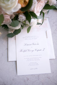 Classic Black and White Elegant Wedding Invitations with Cursive Writing