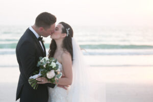Bride and Groom Beach Portrait | St. Pete Wedding Photographer Carrie Wildes Photography | Venue The Don CeSar