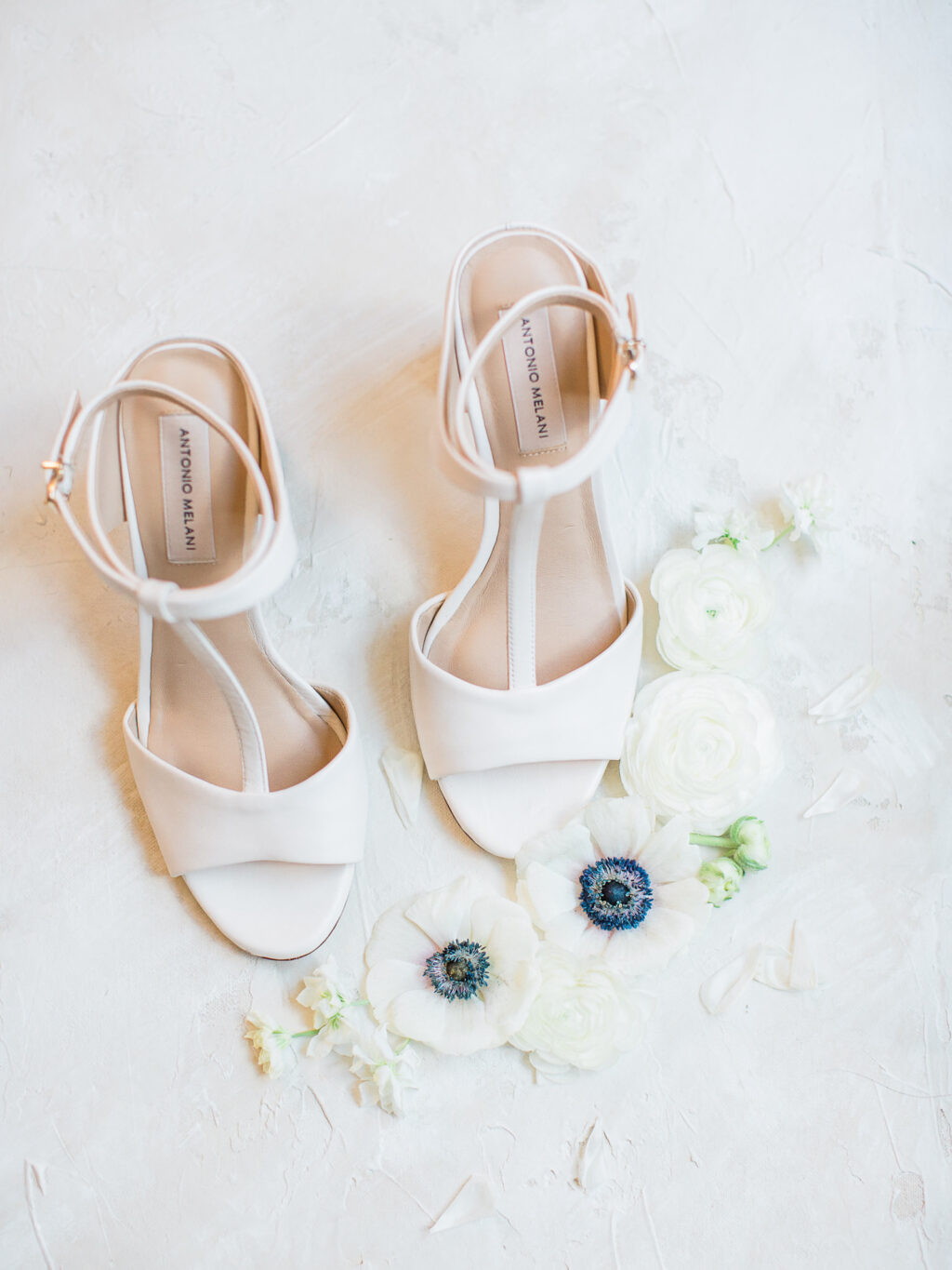 White Peep Toe Bridal Heels | Antonio Melani