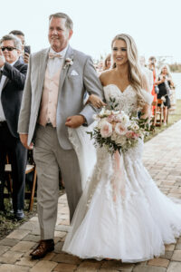 Father Walks Daughter Down the Aisle Wedding Portrait
