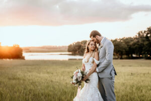 Bride and Groom Intimate Wedding Portrait | South Florida Rustic Wedding Venue | Covington Farms