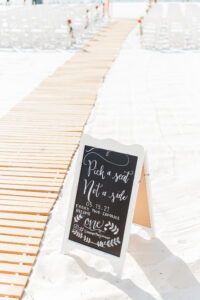 Bamboo Wedding Runner with Chalk Board Wedding Welcome Sign Wedding Décor