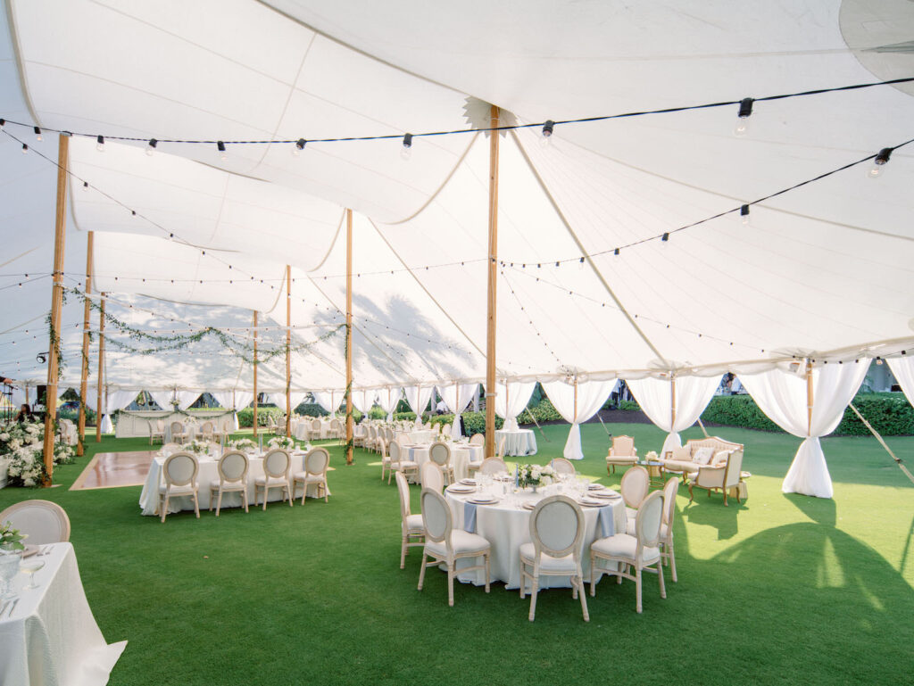 Luxurious Outdoor Sperry Tented Reception at Harbourside Lawn | Florida Wedding Venue The Resort at Longboat Key Club