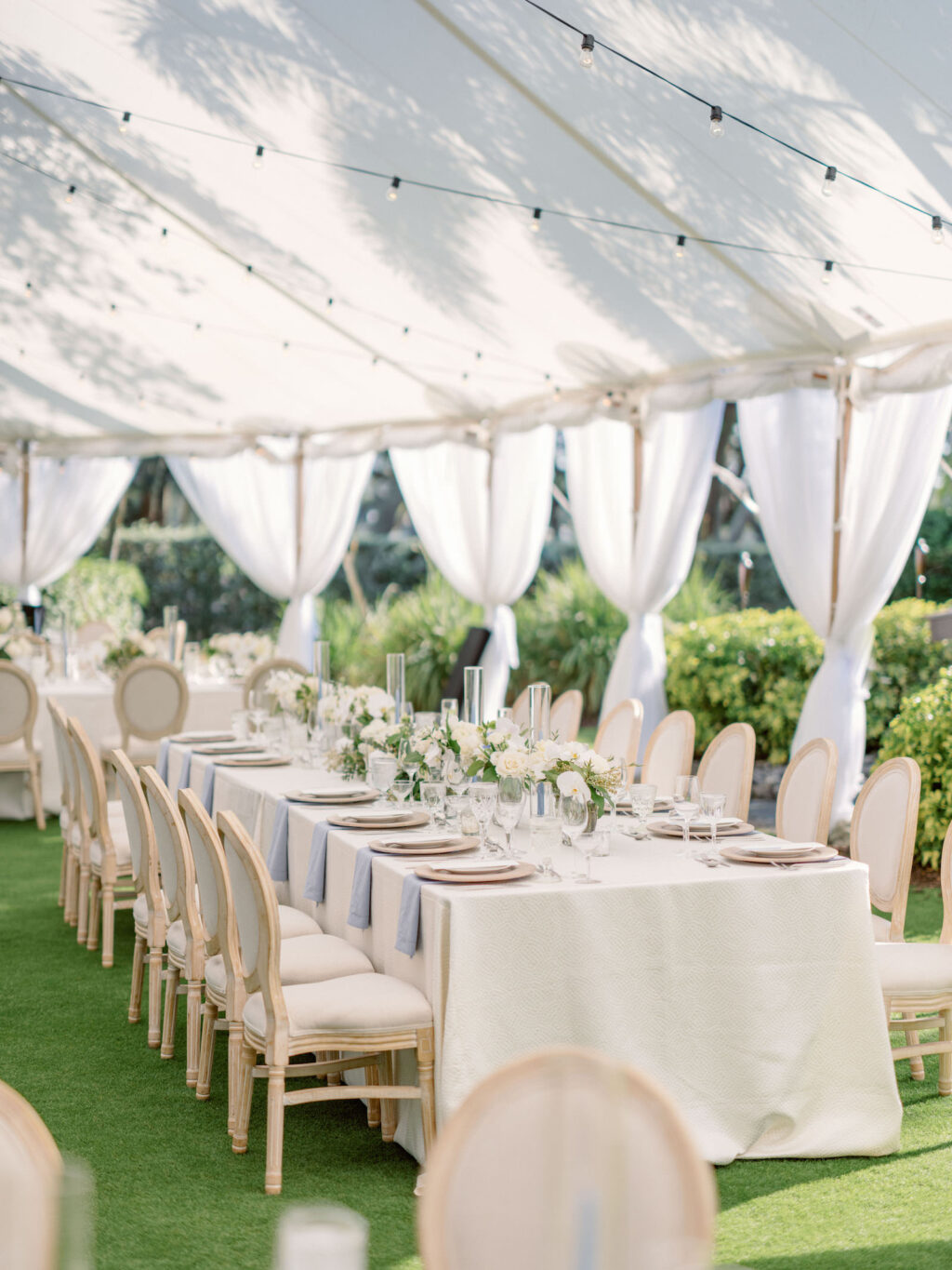 Luxurious Outdoor Sperry Tented Reception at Harbourside Lawn | Florida Wedding Venue The Resort at Longboat Key Club