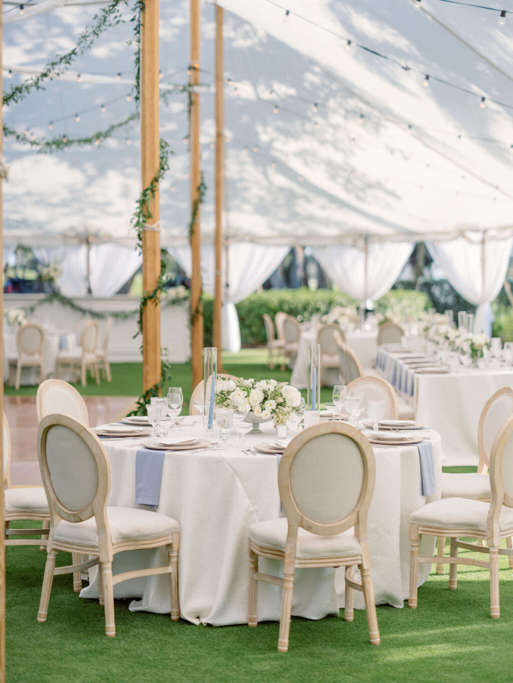 Luxurious Outdoor Tented Reception at Harbourside Lawn | Florida Wedding Venue The Resort at Longboat Key Club
