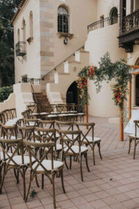 Florida Outdoor Jewish Wedding | Wooden Crossback Ceremony Chairs at Estate Wedding Ceremony in South Florida | Sarasota Wedding Planner MDP Events