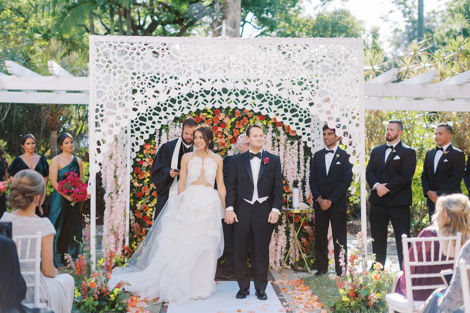 Bride and Groom Jewish Ceremony | Florida Wedding Venue the Vinoy Renaissance | Planner Parties a la Carte