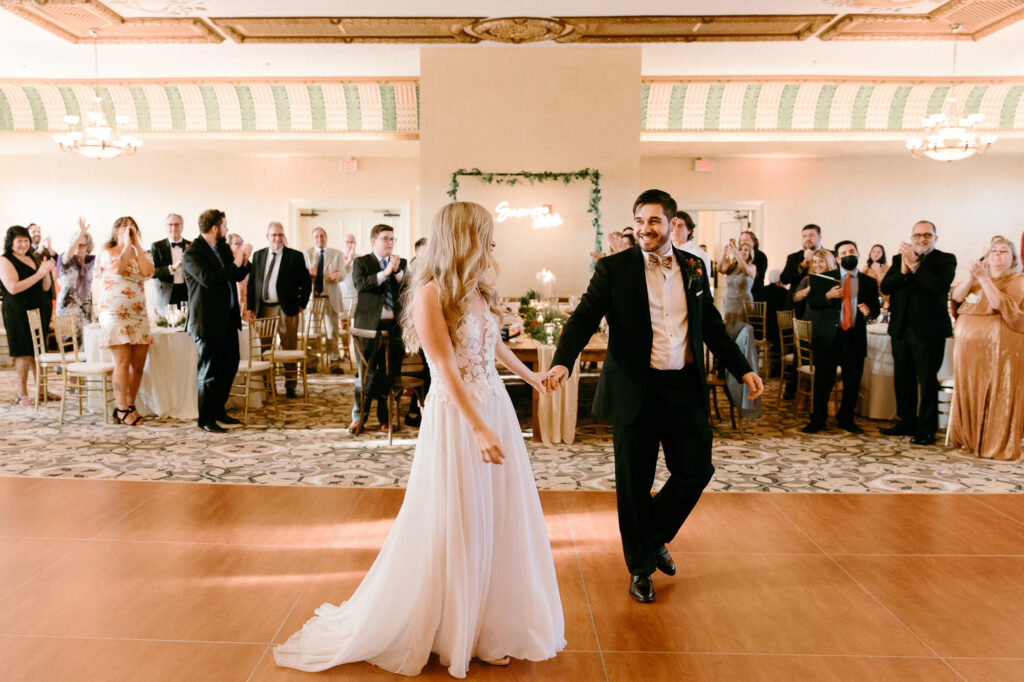 Rustic Italian Elegant Bride and Groom First Dance | Tampa Wedding DJ Events Done Right