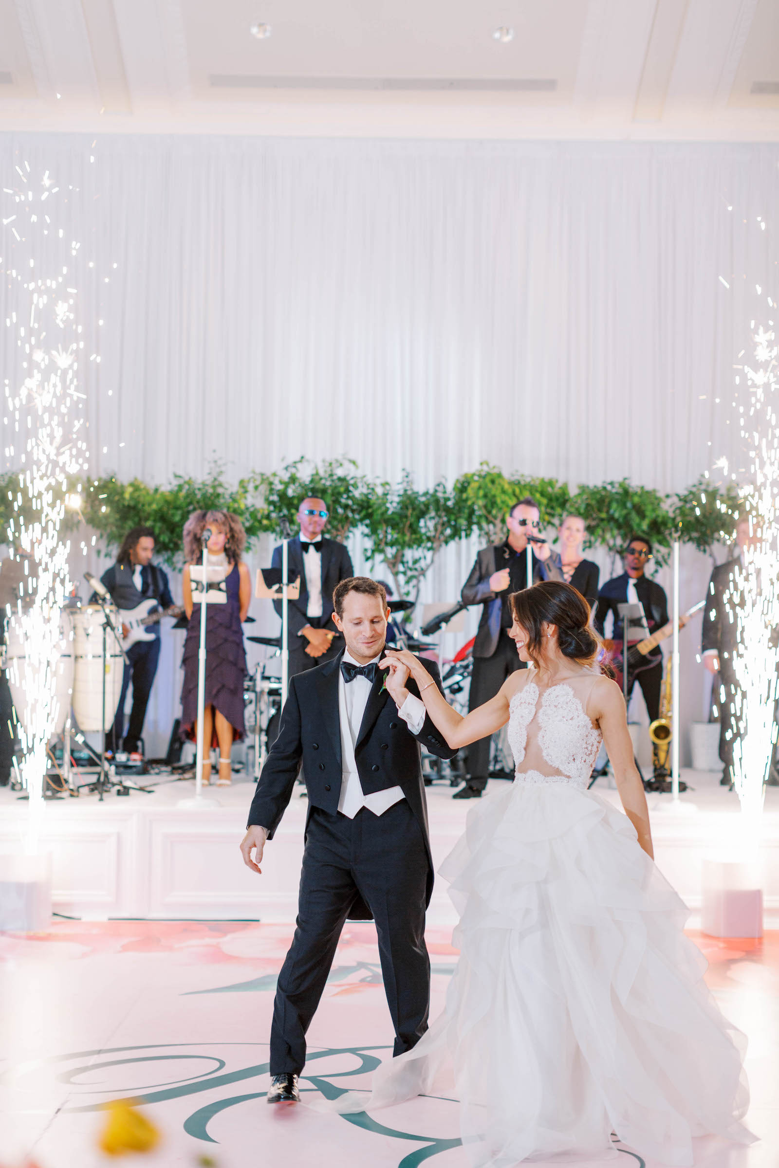 Bride and Groom First Dance with Wedding Cold Sparkler Dance | Spark Wedding Events