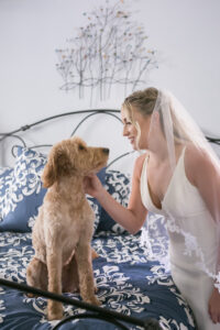 Bridal Portrait with Dog | Carrie Wildes Photography
