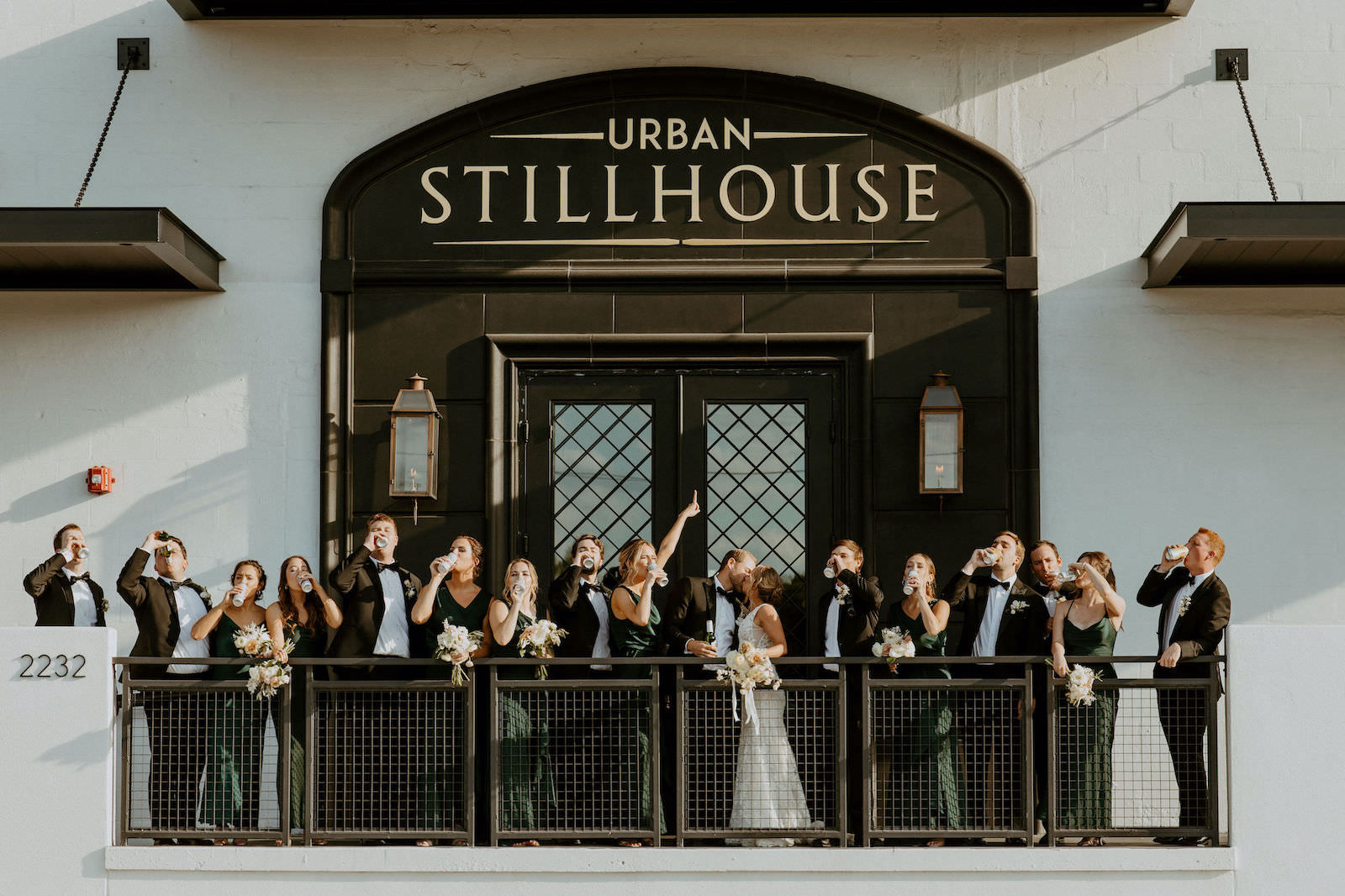 Bridal Party Wedding Portrait | St. Petersburg Florida Wedding Reception Venue Urban Stillhouse