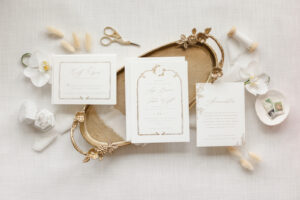 Modern Timeless Gold and White Wedding Invitation Suite | Tampa Bay Wedding Photographer Lifelong Photography Studio