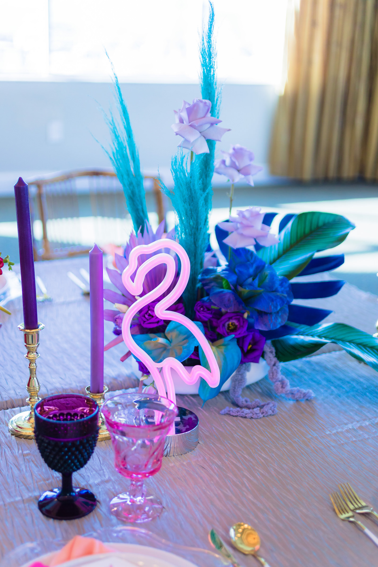 Bright and Funky Tropical Wedding Tablescape | St. Petersburg Event Planner | Wilder Mind Events