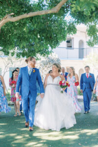 Bride and Groom with Bridal Party Wedding Portrait | Florida Wedding Venue Postcard Inn On the Beach | Lilly Pulitzer
