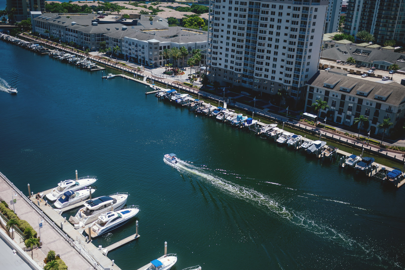 Aerial View of Tampa Intracoastal and Marina