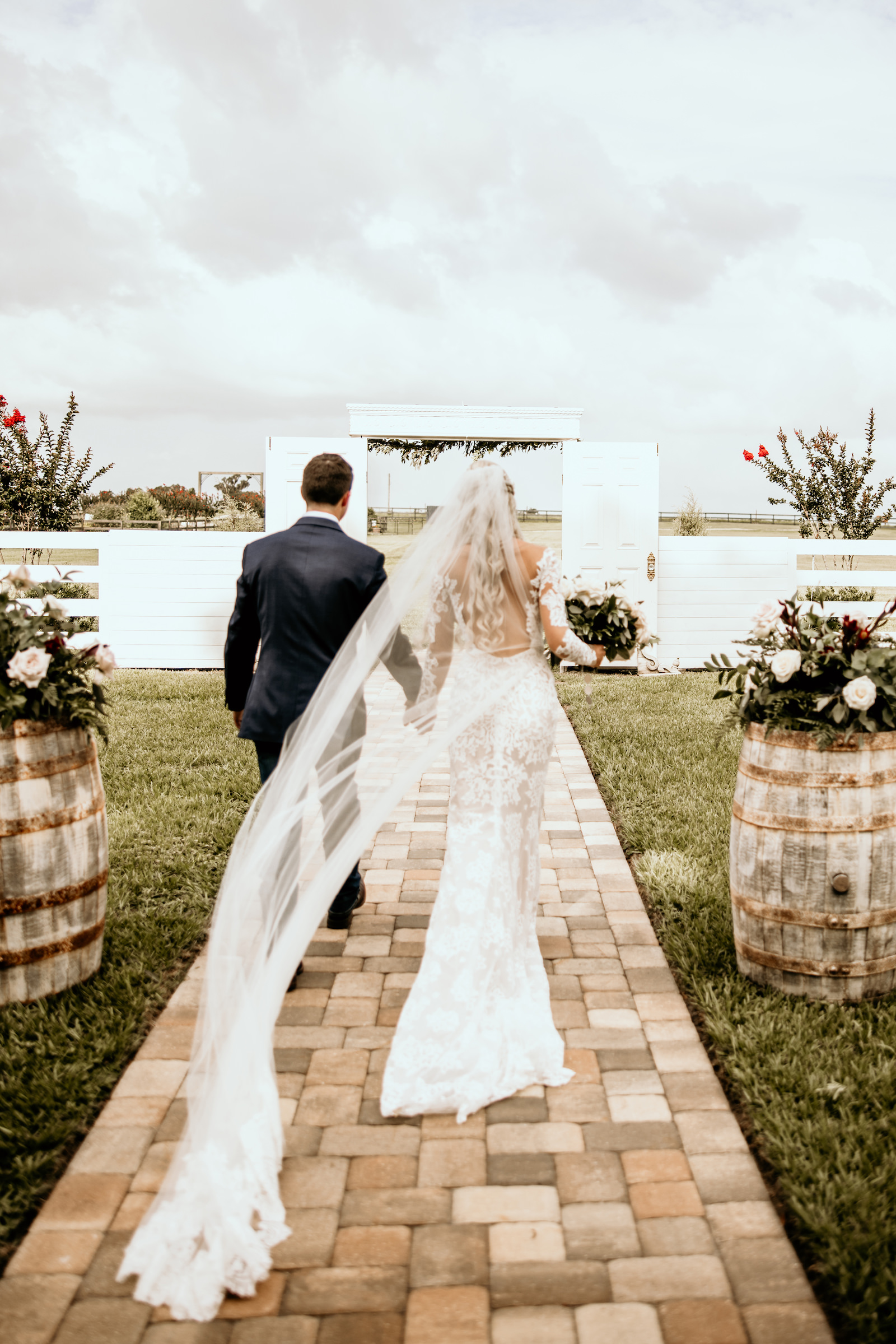 Bride and Groom Wedding Portrait | Tampa Venue the Covington Farm