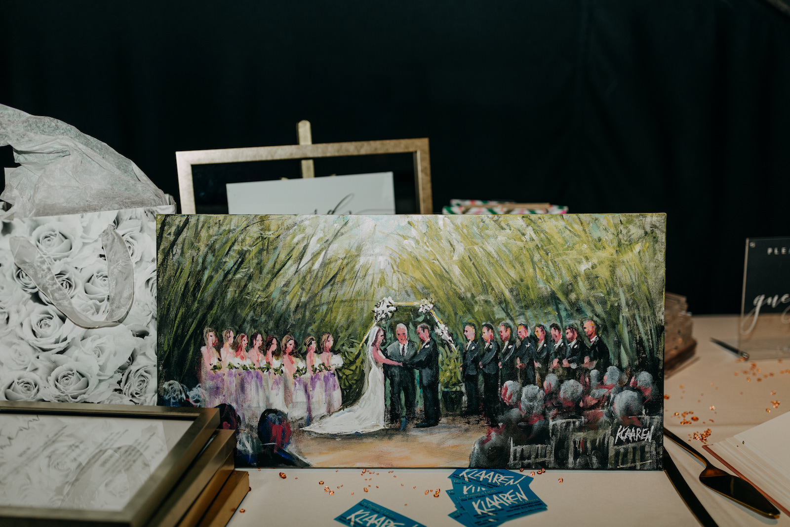Live Wedding Painting of the Wedding Ceremony